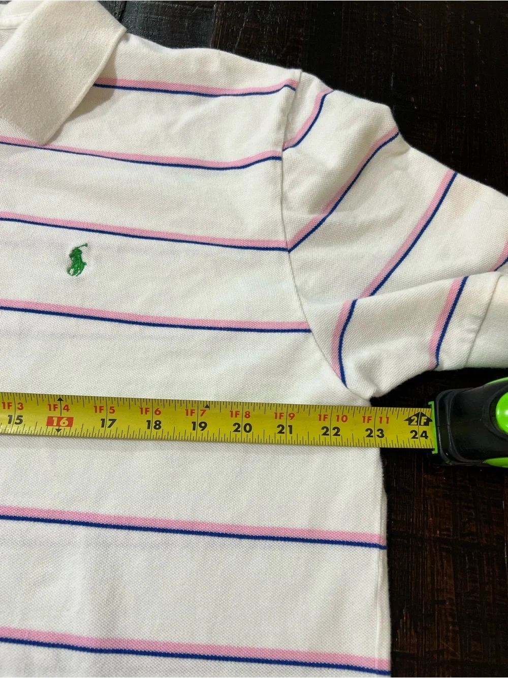 Polo Ralph Lauren Polo Shirt Mens XL Pink Navy Blue Striped Cotton Preppy Pique